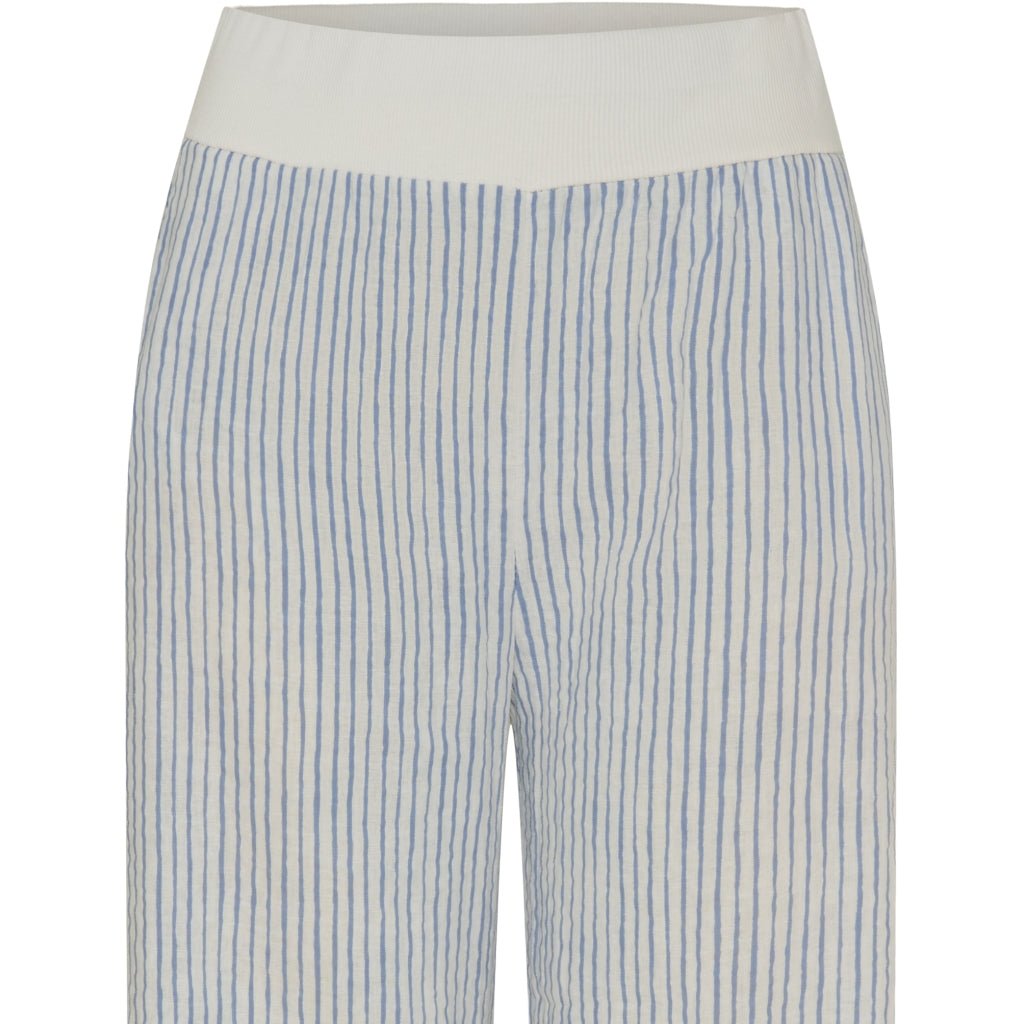 Bukse i lin - striper i blått - Many Colors