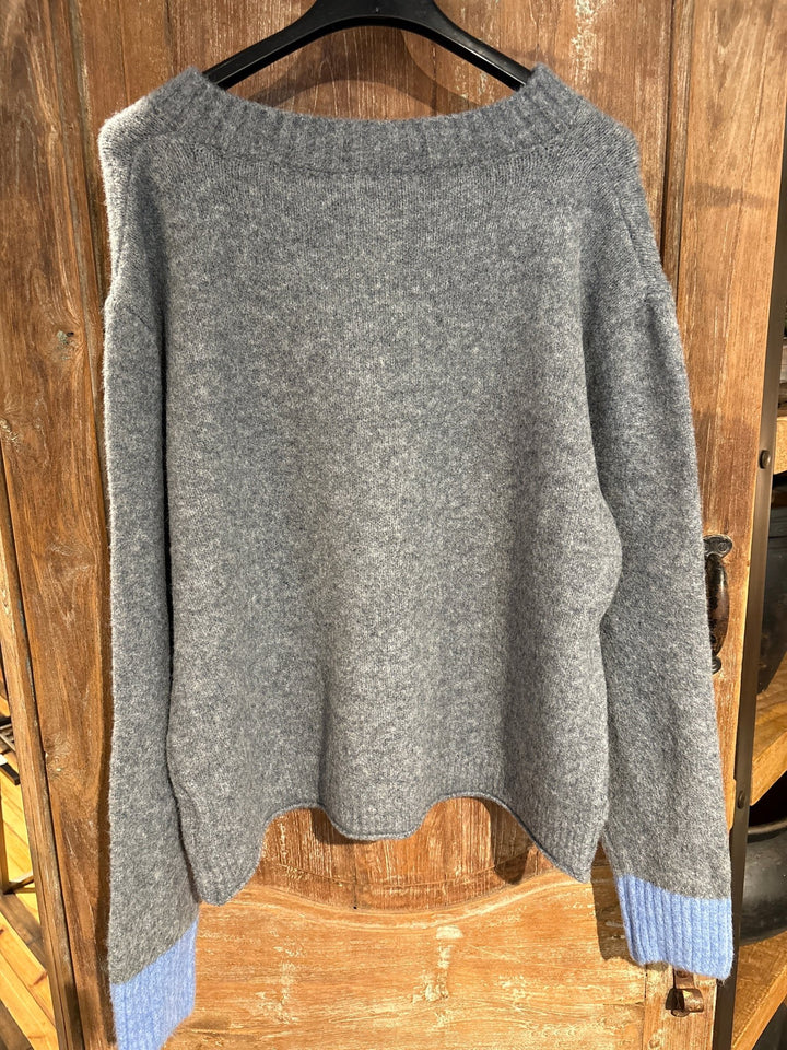 Calla strikk - grå/blå - Many Colors