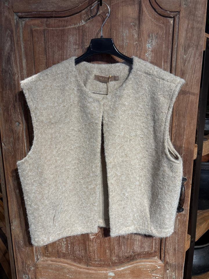 Capella strikke vest - beige - Many Colors