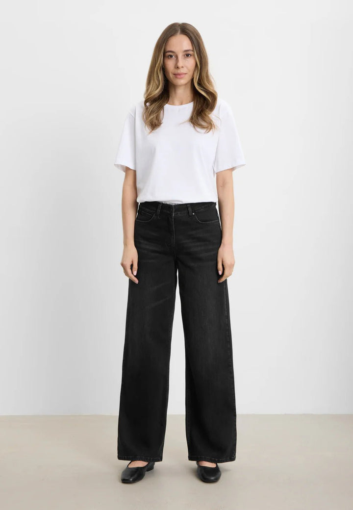 Carol loose - vasket svart denim - ML - Many Colors