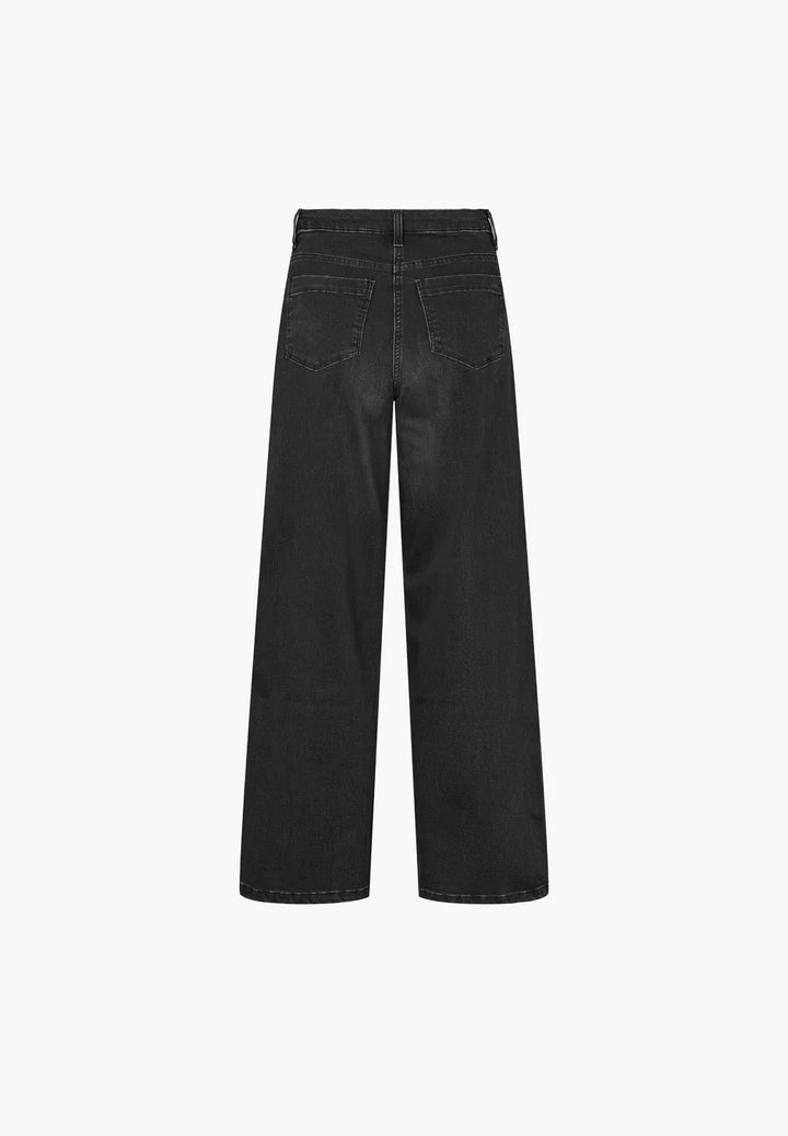 Carol loose - vasket svart denim - ML - Many Colors