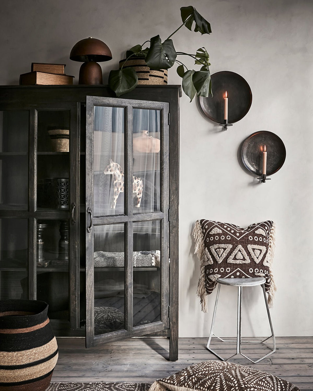 Carter vegg lysestake - mørkebrun - S - Many Colors