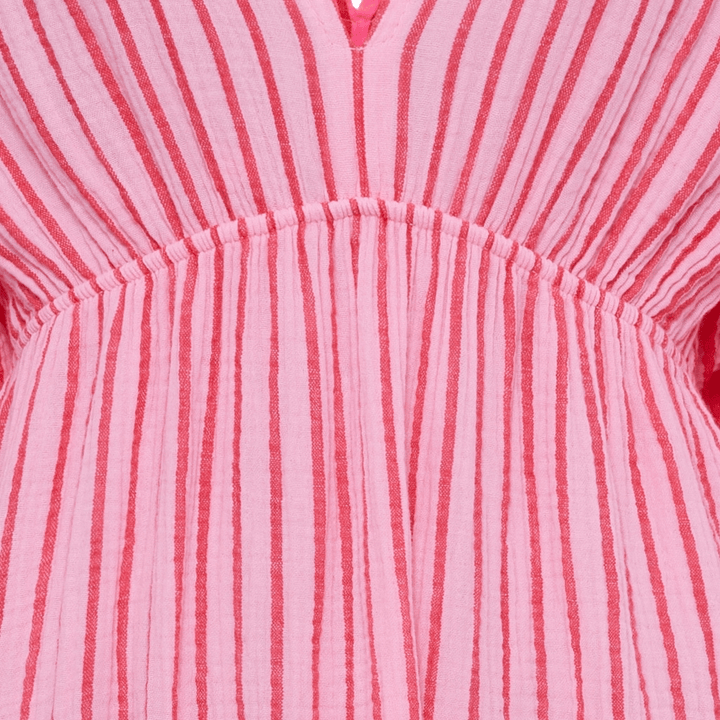 Clario kjole - rød/baby rosa - Many Colors