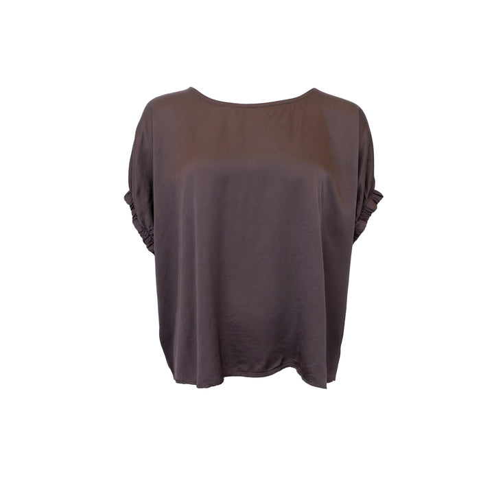Mabel bluse - coffe - onesize