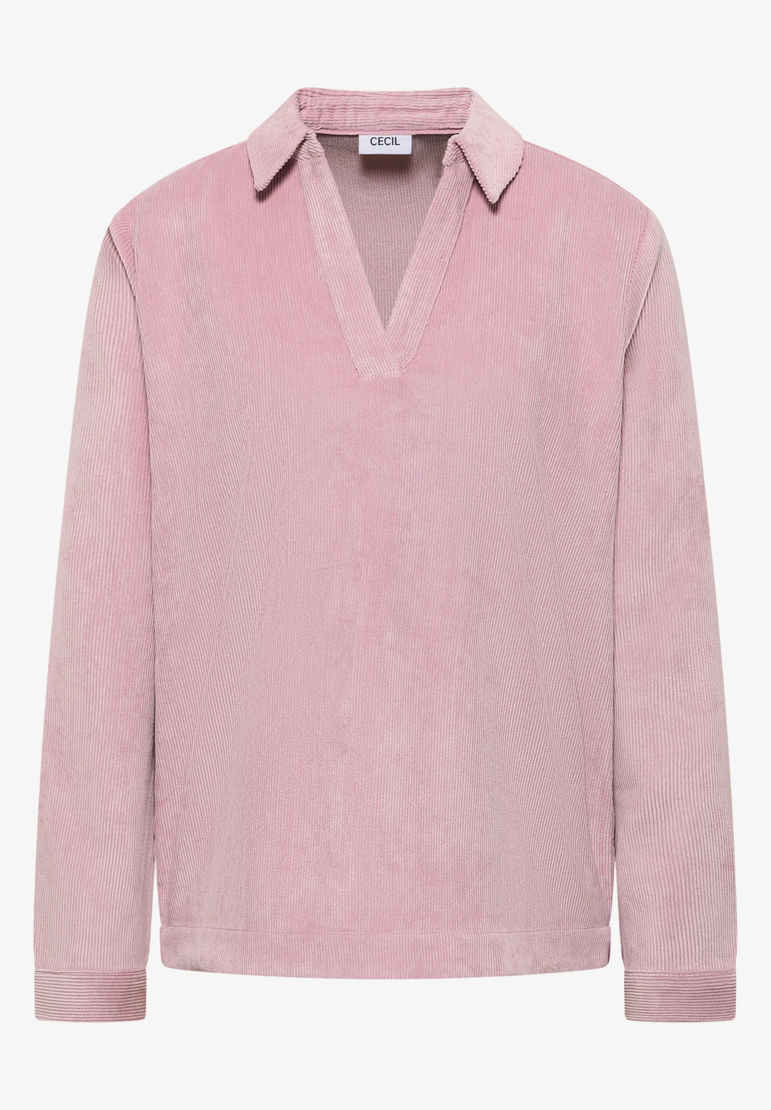 Corduroy bluse med vhals - Many Colors