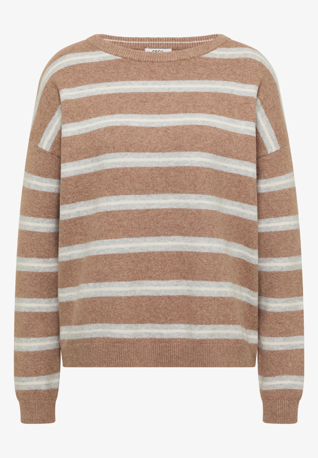 Cosy striped boatneck - creamy - Many Colors