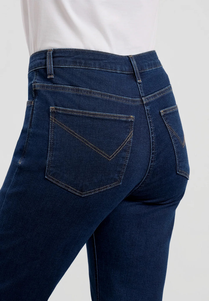 Charlotte flare regular ML - mørk blå denim