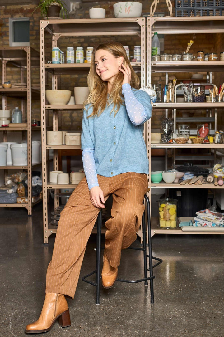 Dell ss cardigan - blå - Many Colors