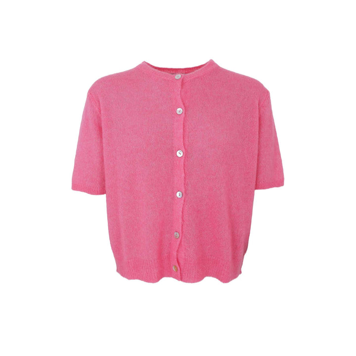 Dell ss cardigan - bringebær - Many Colors