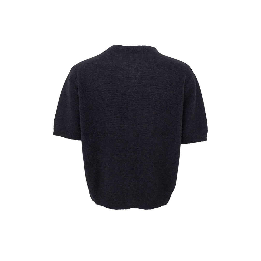 Dell ss cardigan - svart - Many Colors