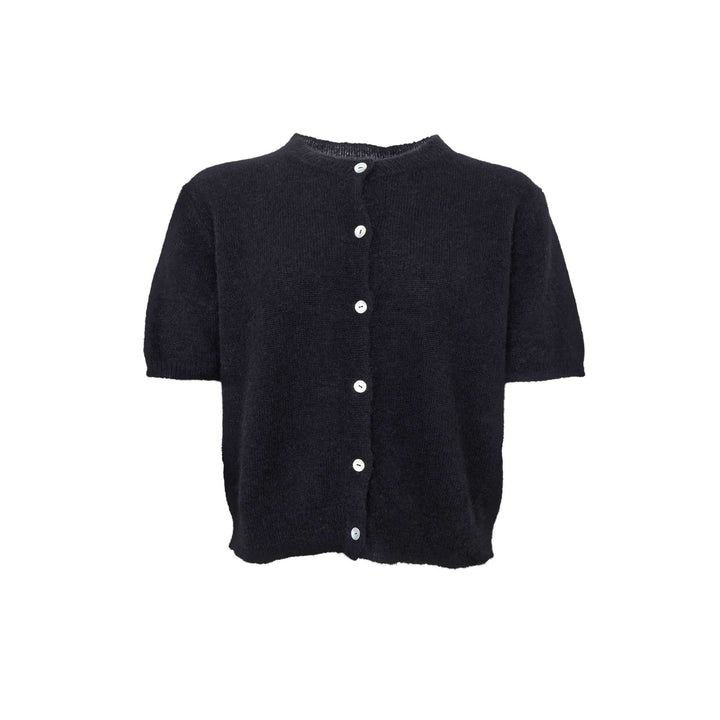 Dell ss cardigan - svart - Many Colors
