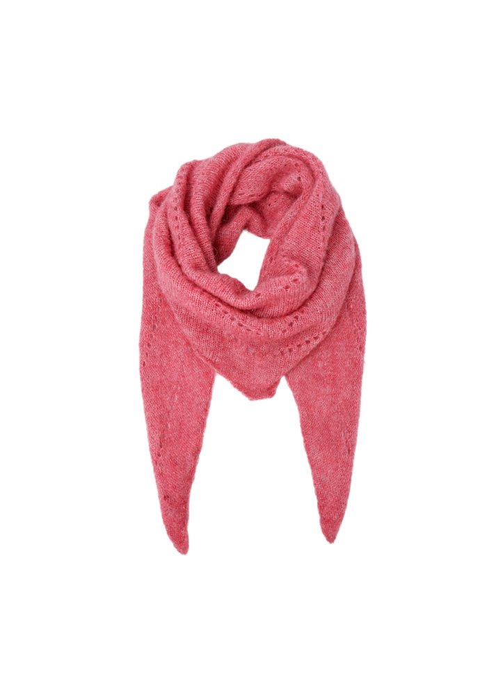 Dell strikket mini skjerf - berry - Many Colors