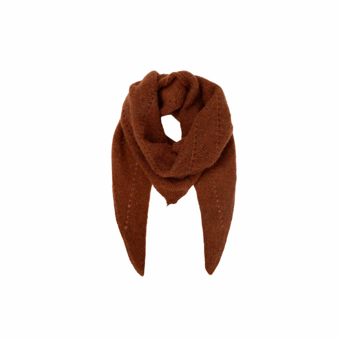 Dell strikket mini skjerf - camel - Many Colors