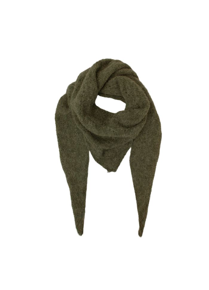 Dell strikket mini skjerf - DK lime - Many Colors