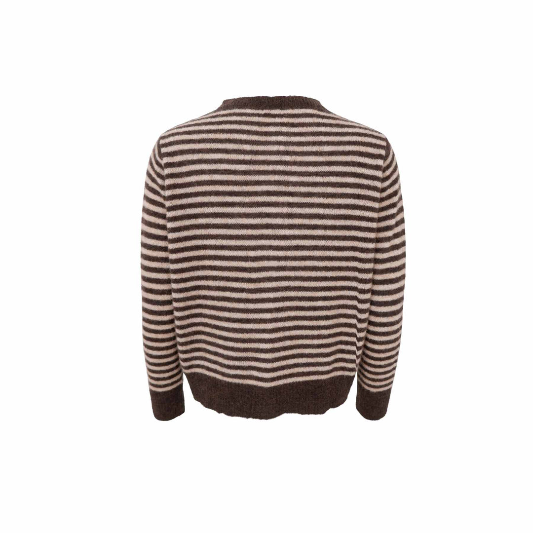 Dell stripete strikket cardigan - coffee - Many Colors