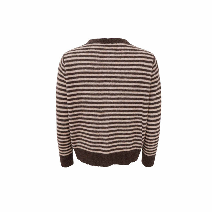 Dell stripete strikket cardigan - coffee - Many Colors