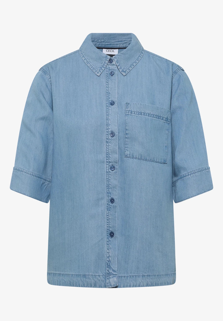 Denim look bluse - Many Colors