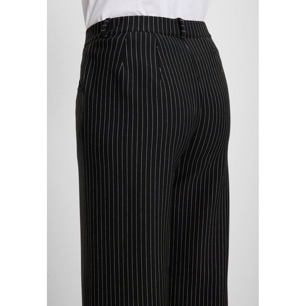 Donna loose ML - svart - striper - Many Colors