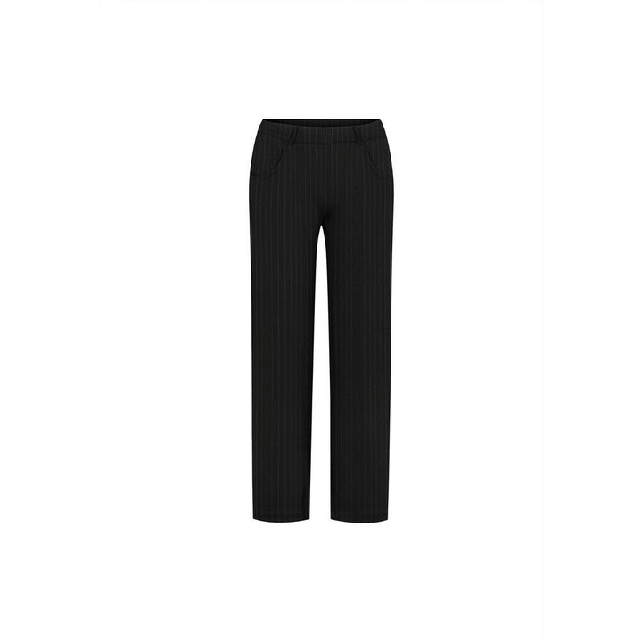 Donna loose ML - svart - striper - Many Colors