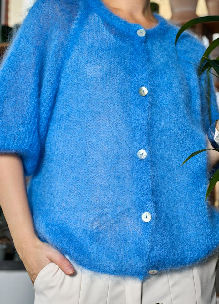 Bjoerk strikket cardigan - sky blå