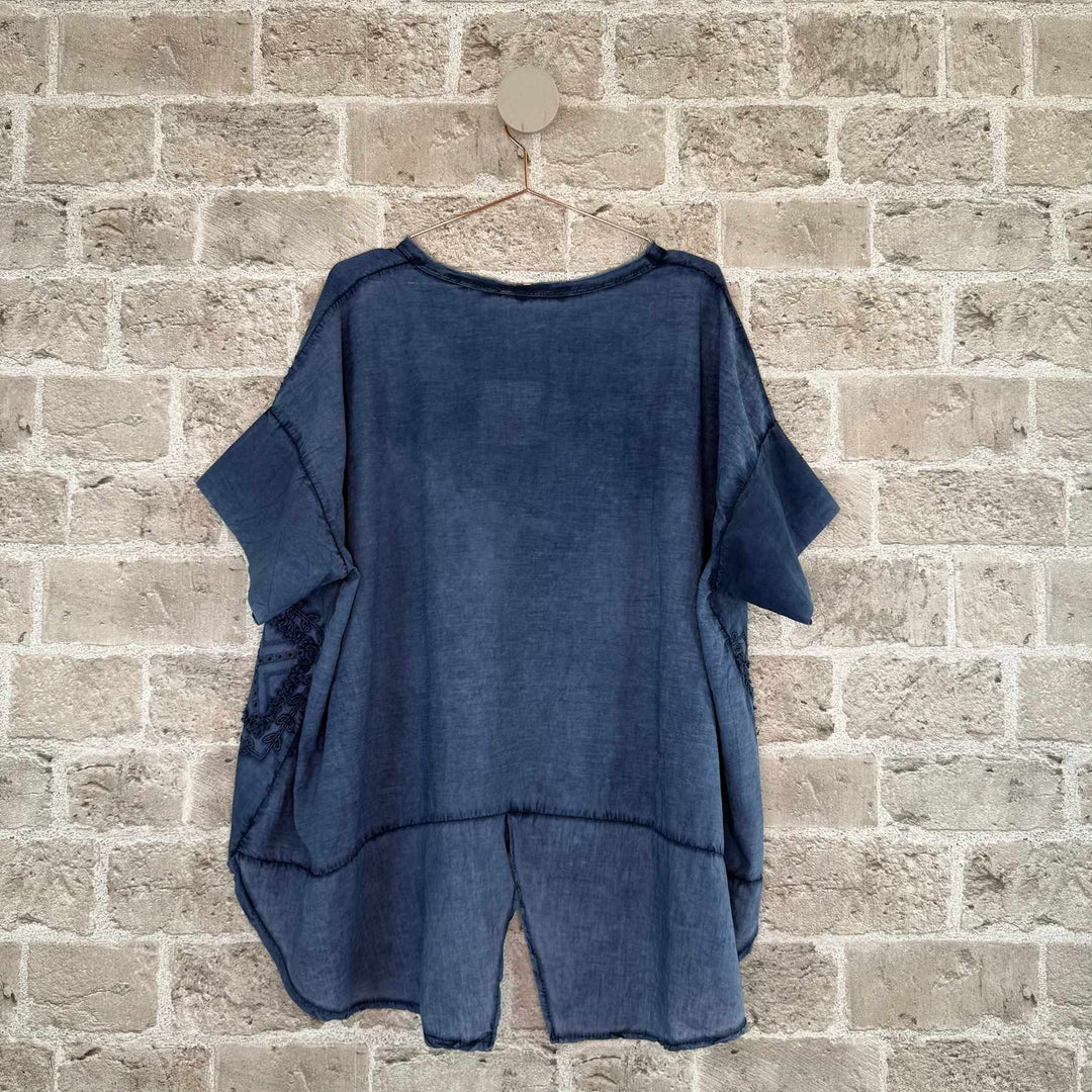 Elisa topp - blå - onesize - Many Colors