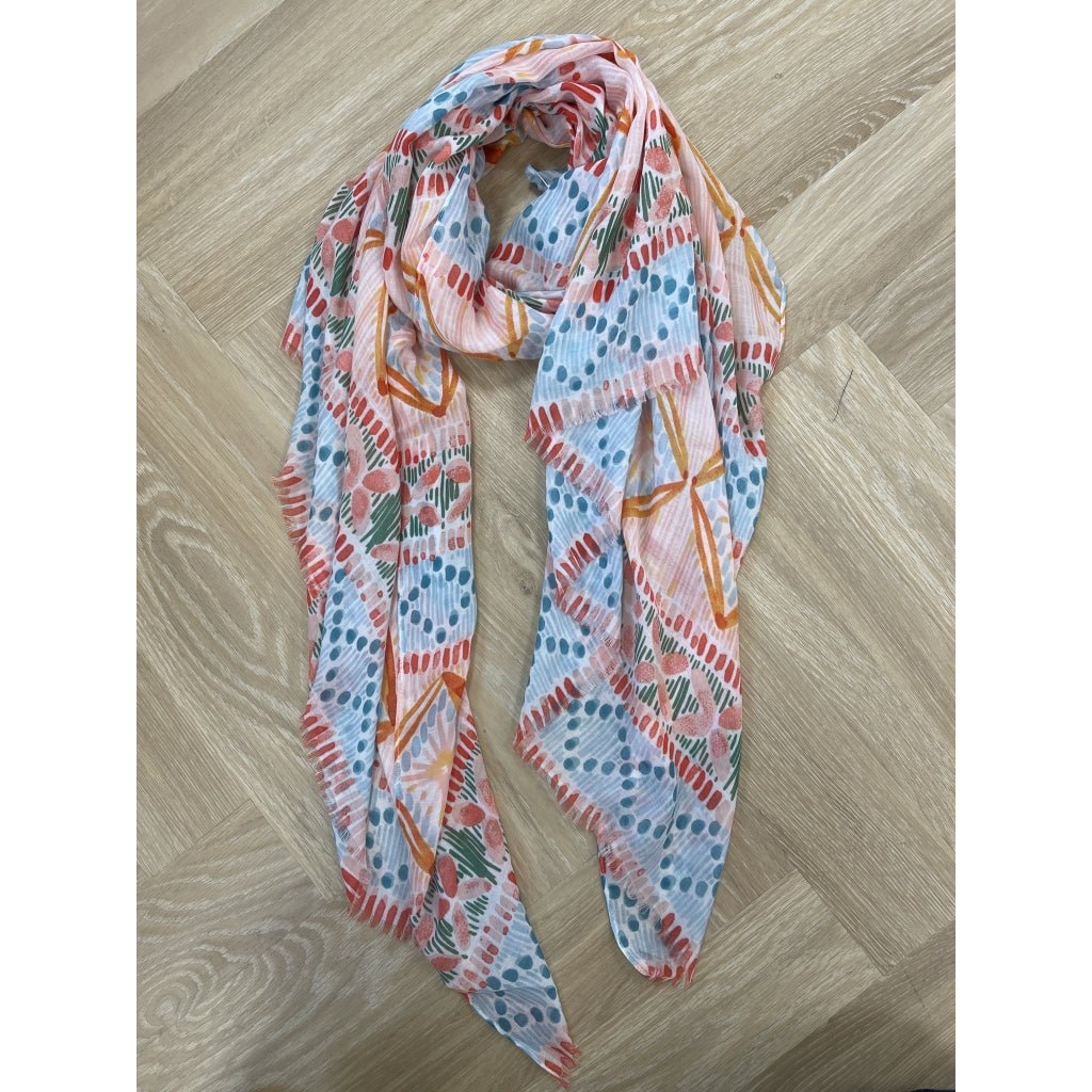 Emila skjerf - orange /grønn - Many Colors