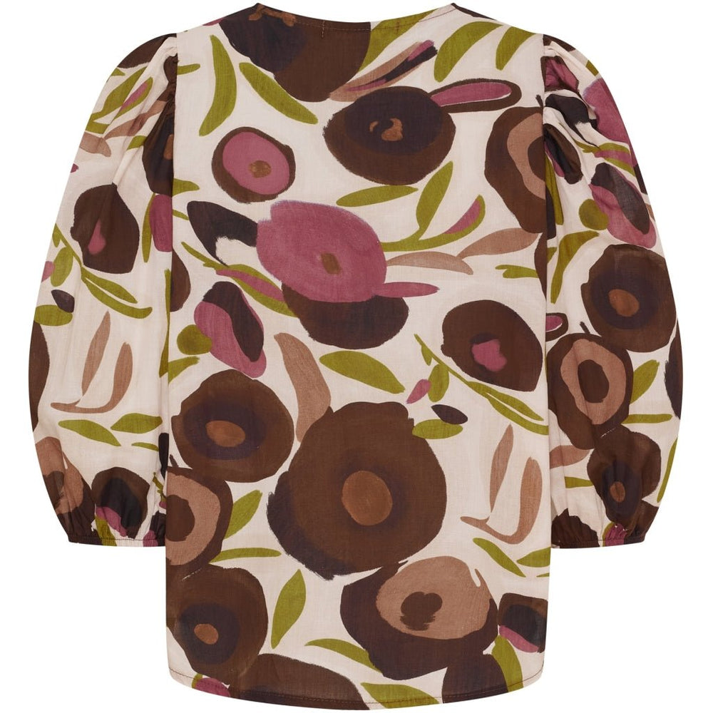 Evelina skjorte - brun print - Many Colors