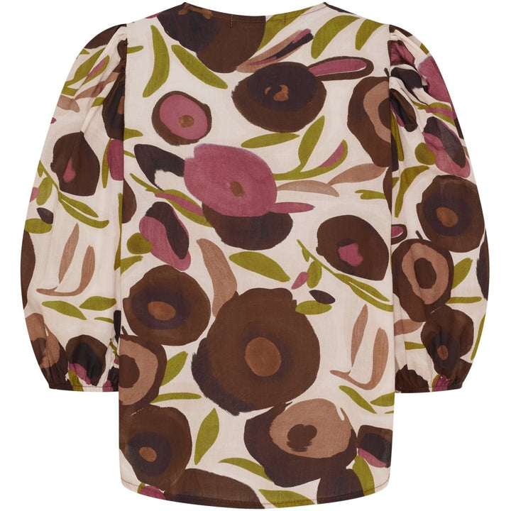 Evelina skjorte - brun print - Many Colors