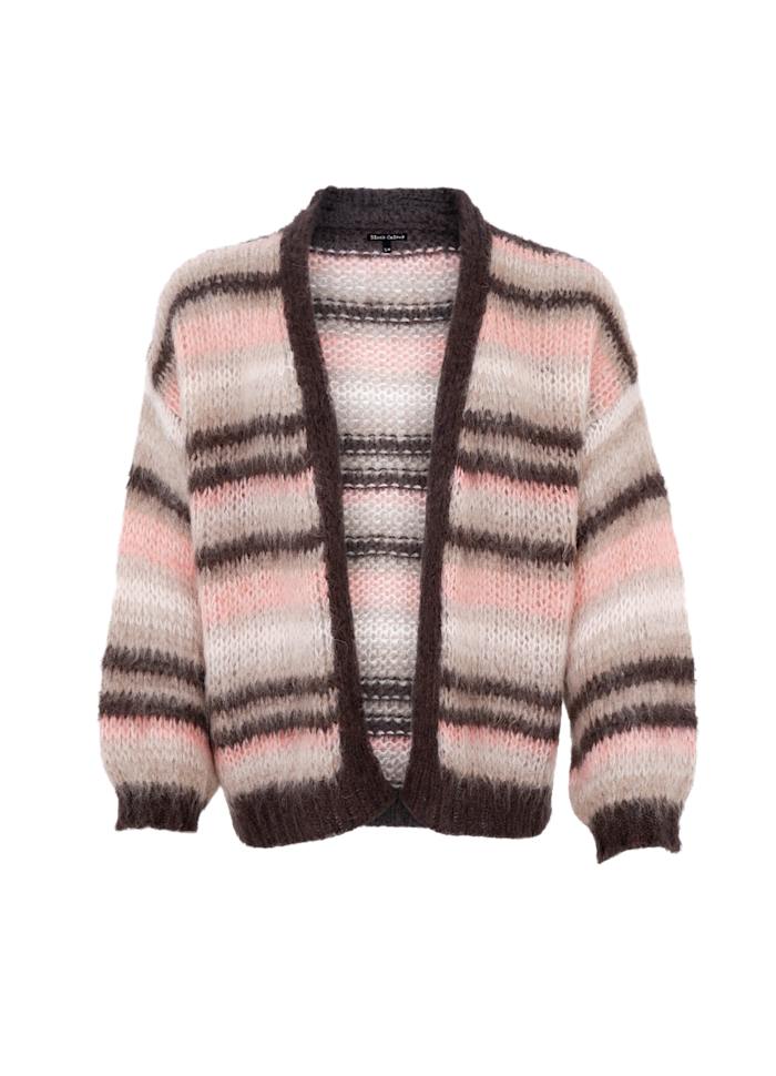 Alana stripet cardigan - Soft Rose - onesize