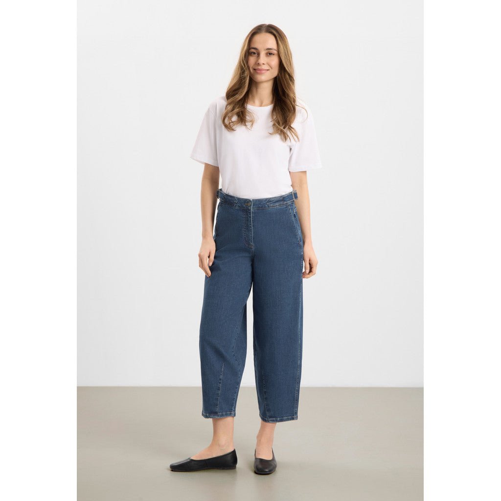 Freya tapered loose cropped - blu denim - Many Colors