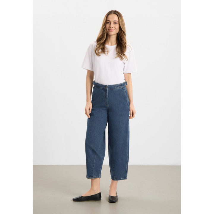 Freya tapered loose cropped - blu denim - Many Colors