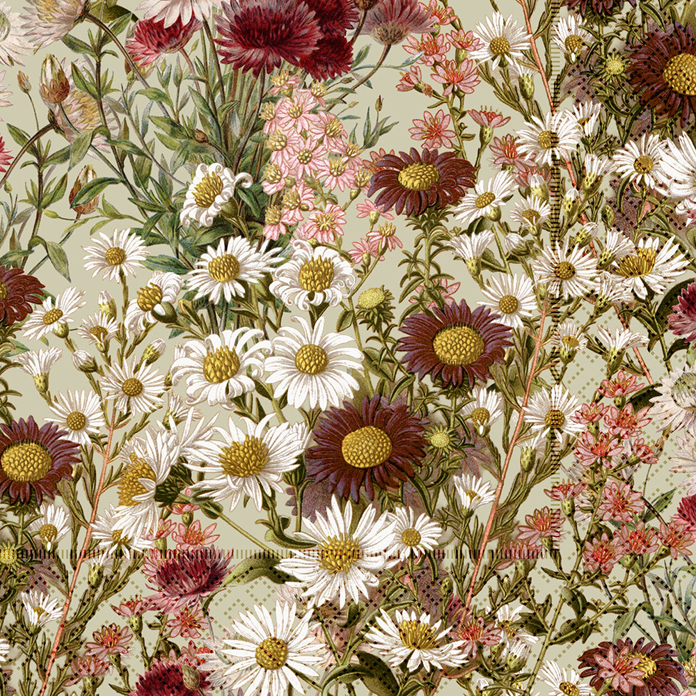 Lunchservietter - 33x33 cm / Lila blommor