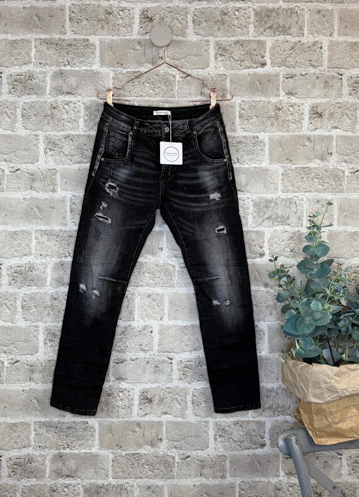 Gari bukse - svart denim - Many Colors
