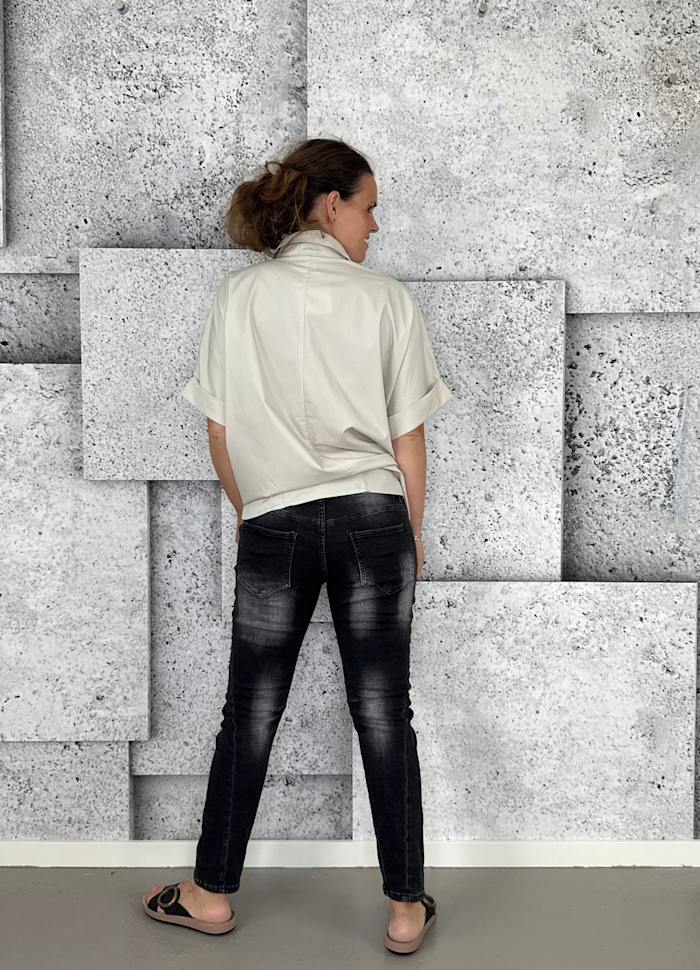 Gari bukse - svart denim - Many Colors