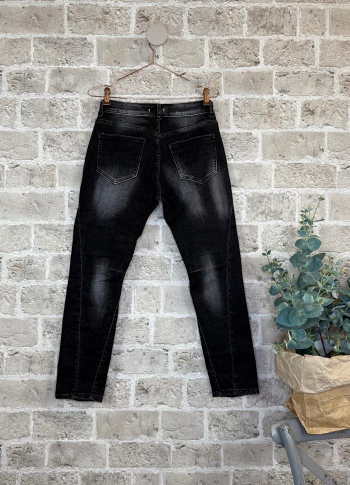 Gari bukse - svart denim - Many Colors
