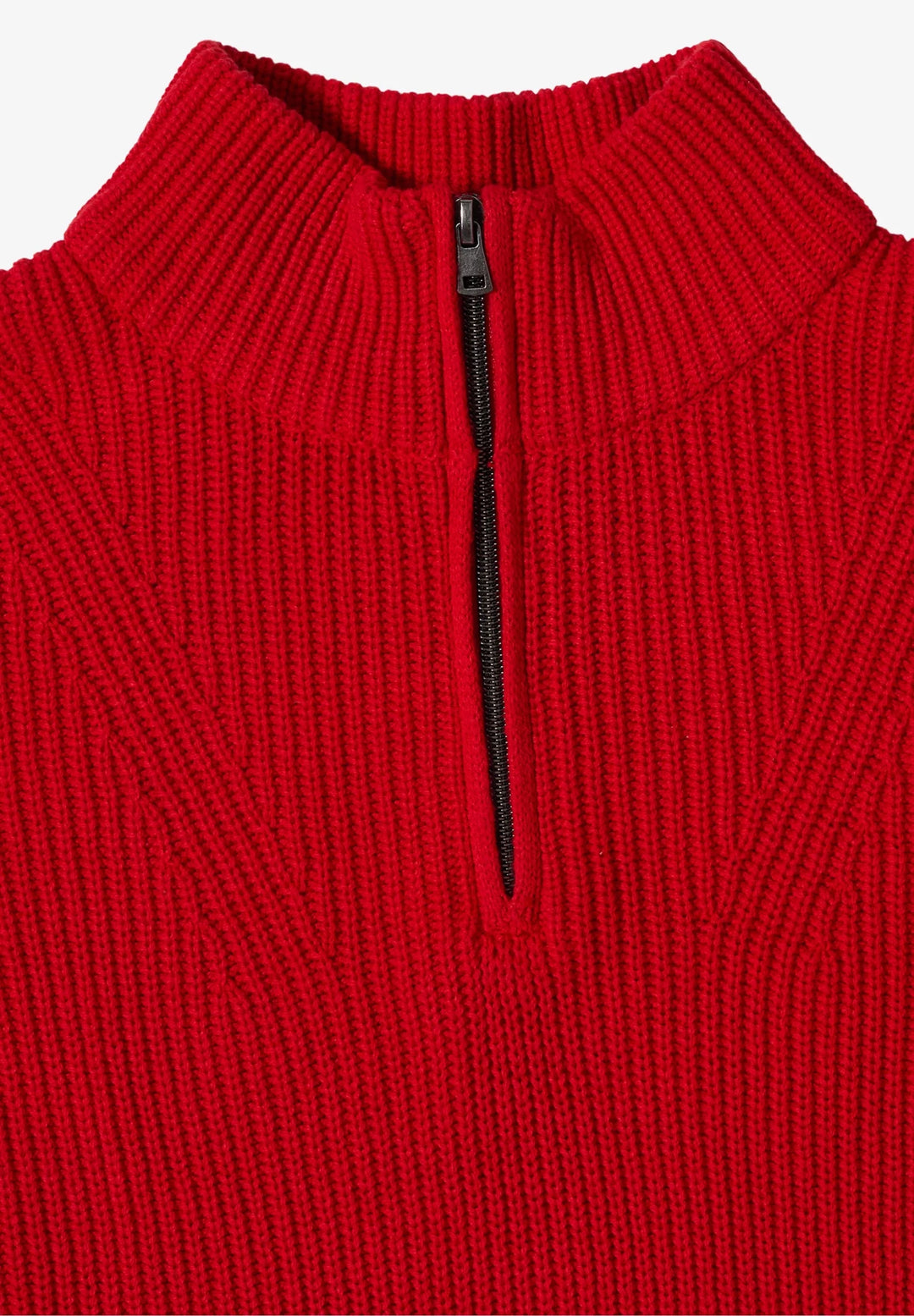 Genser med glidelås detaljer - flame red - Many Colors