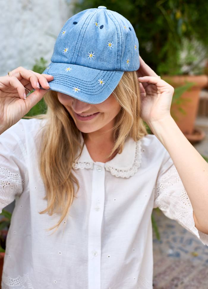 Idun denim caps - lt blå denim