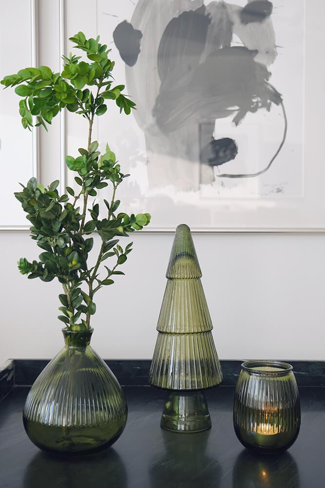 Glassjuletre - olivengrønn - Many Colors