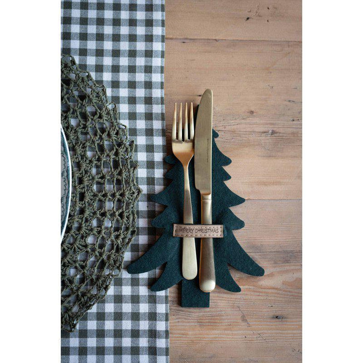 Merry grønn/40 bestikkholder 4-p