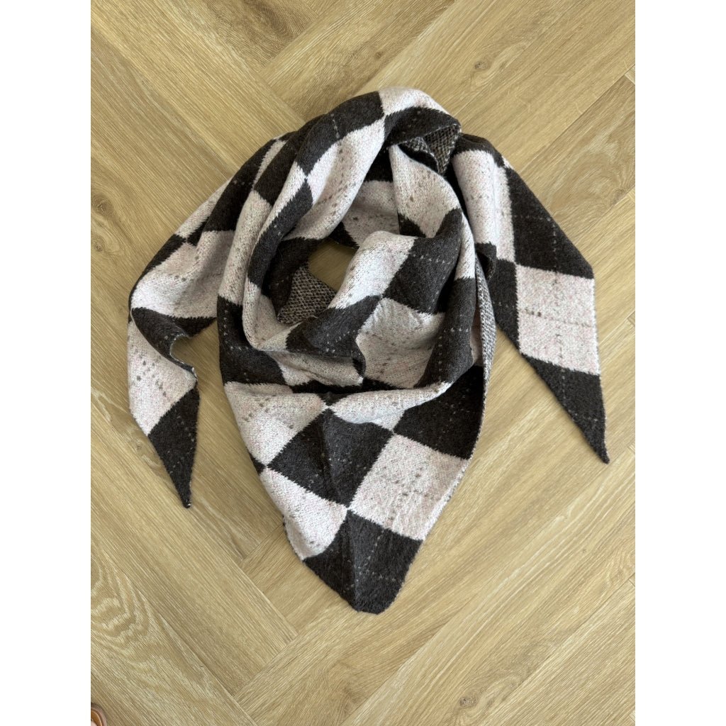 Gretzel skjerf - coffee/pink - Many Colors