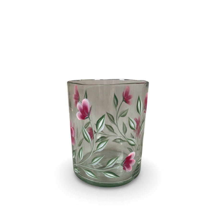 Håndmalte vase/telysholder i glass - Many Colors