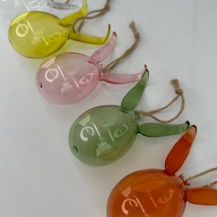 Hengende hare egg - 5 ass - glass - Many Colors