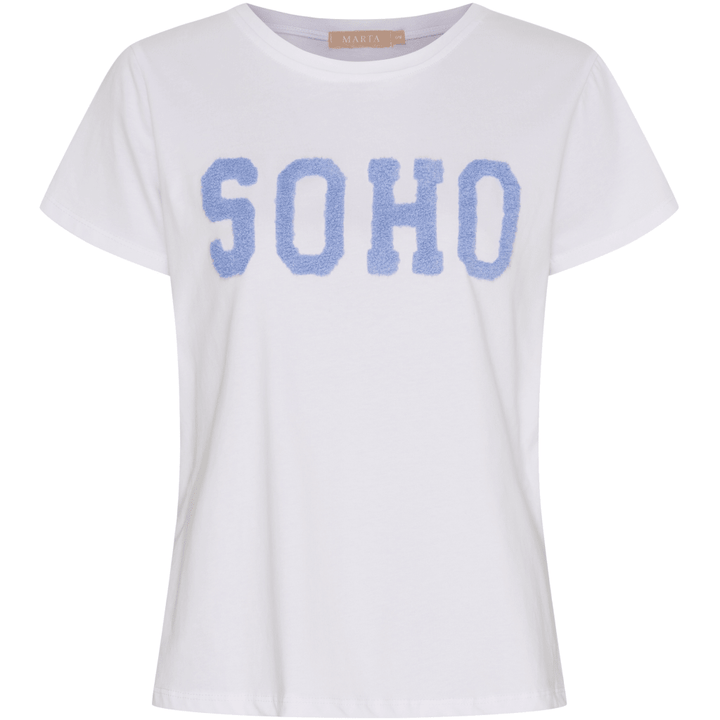 Herdis t - skjorte - hvit/blå - Many Colors