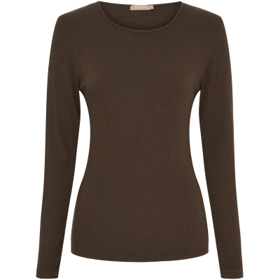 Ingrid langarmet t - skjorte - brun - Many Colors