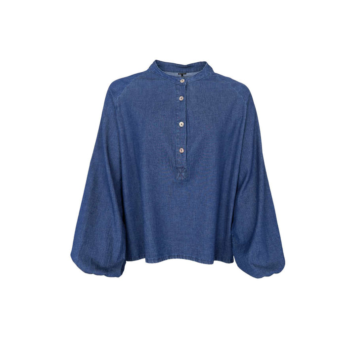 Carey raglan skjorte bluse - denim
