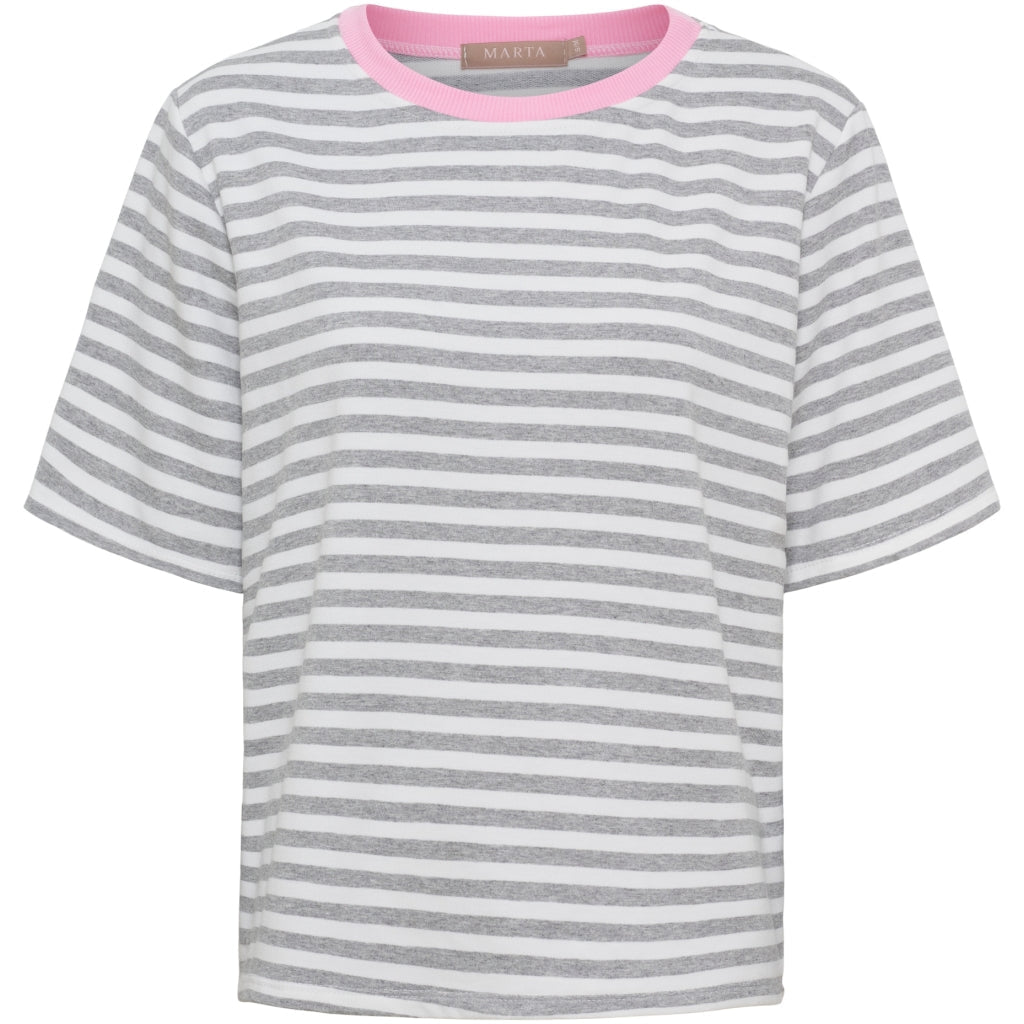 Jamila t - skjorte - grå/baby rosa - Many Colors