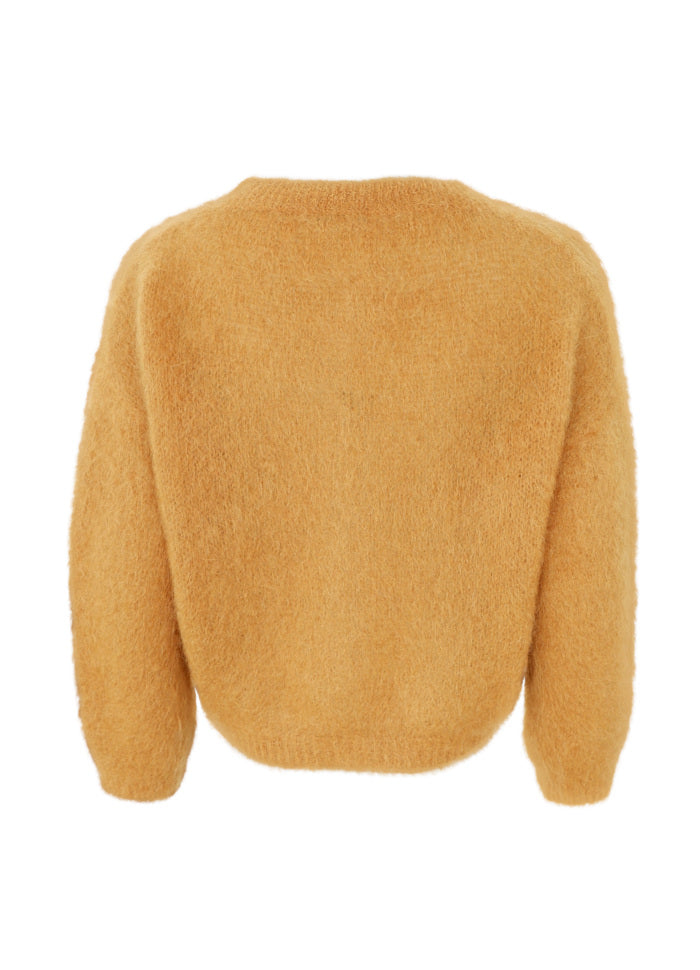 Bjoerk strikket  cardigan - mustard