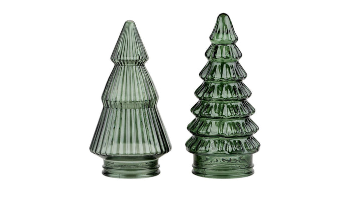 Juletre Glass 20x10 cm 2 ass. Grønn - Many Colors