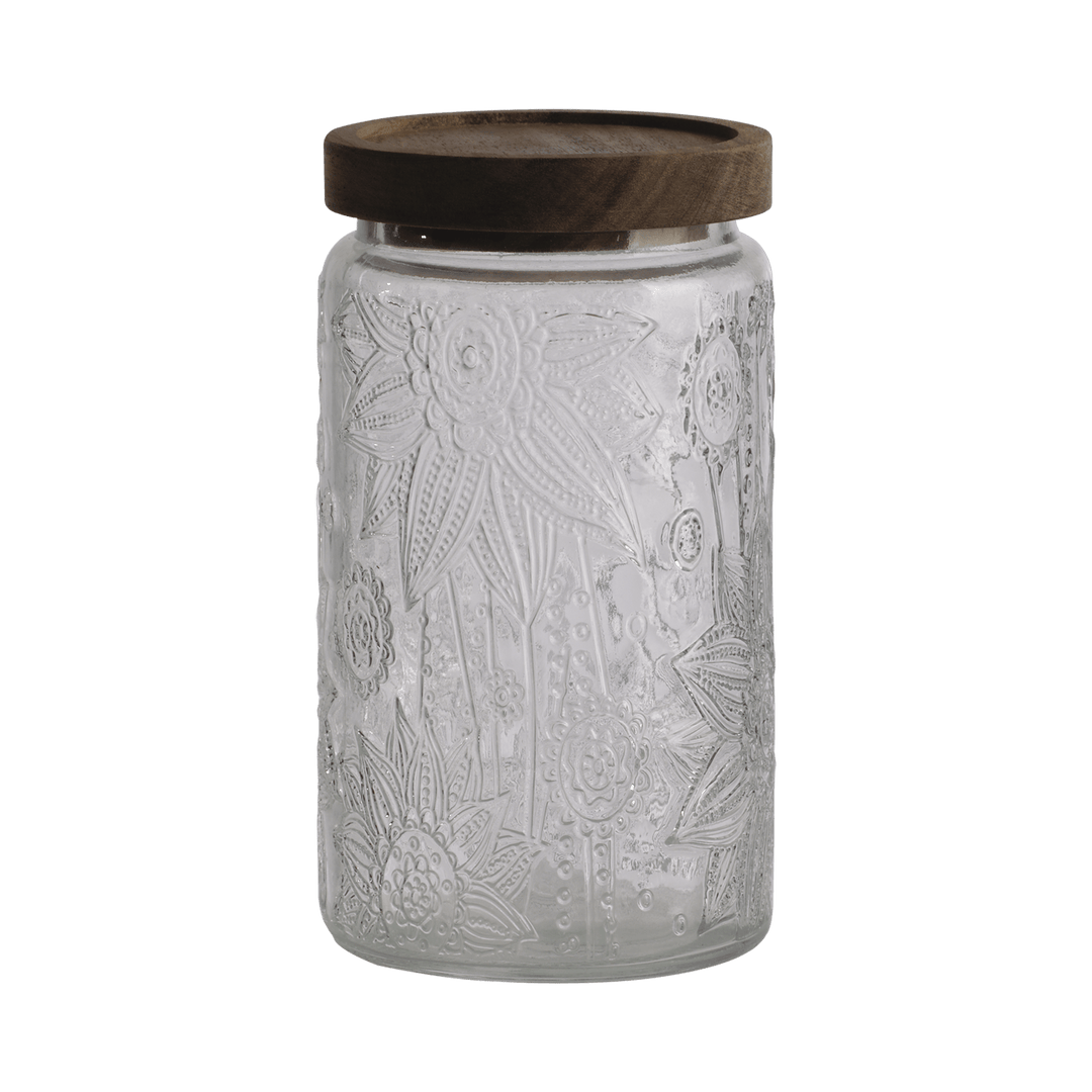 Kalle krukke med mønster, klar/brun - Many Colors