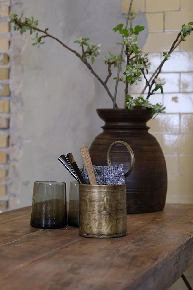 Kayser beholder med messing finish - Many Colors